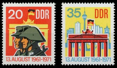 DDR 1971 Nr 1691-1692 postfrisch SDA35D2