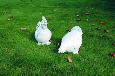 Garten Dekoration Huhn Terrasse Stein Figuren Figur Deko Statue Skulptur 637 Neu