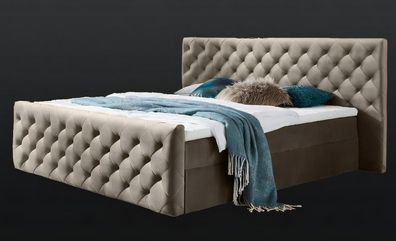 Moderner Doppelbett Bett Schlafzimmer 180?m Matratze Hochwertig Chesterfield