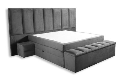 Boxspring Hotel Matratze Schlafzimmer Textil Design Bett Doppel Betten Luxus Ehe