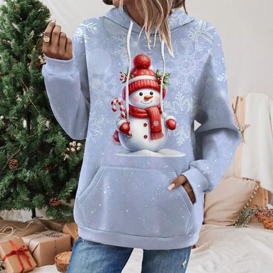 Weihnachtliche Schneemann 3D Print Sweatshirts Hoodies Pullover Jacket