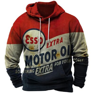 Fruhlings Vintage Renn begeisterte Grobe L Kapuzen Renn print Hoodies Pullover Jacket
