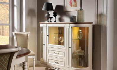 Vitrine Schrank Kommode Glas Regal Vitrinen Regale Holz Schränke Bar Wohnzimmer