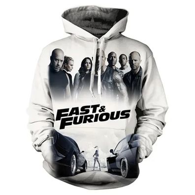 Fast Furious 3D PrintSweatshirts Hoodies Pullover Jacket