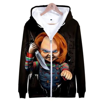 Chucky 3D Druck Sweatshirts Kapuzen Kinder Hoodies Pullover Jacket