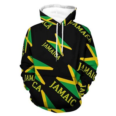 3D beter Jamaika Flagge Cooles Design Kordelzug Fruhlings Hoodies Pullover Jacke
