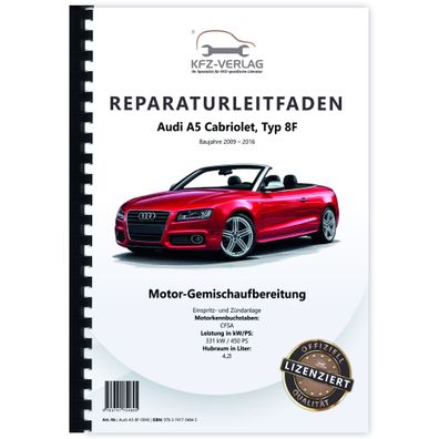 Audi A5 Typ 8F 2009-2016 Benzin Einspritz- Zündanlage 450 PS Reparaturanleitung