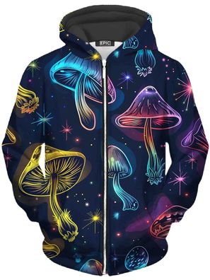psychedelischem 3D Print im Harajuku langen armeln Cosplay Hoodies Pullover Jacke