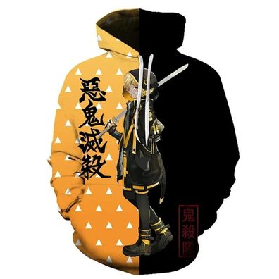 3D Druck Anime Demon Slayer Kimetsu No Yaiba Harajuku Hoodies Pullover Jacket
