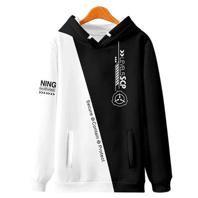 SCP Foundation Muster 3â€?14 Jahre Cartoon Kinder Cosplay Kostum Hoodie Pullover Jac