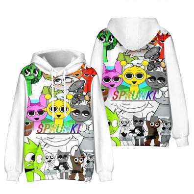 Sprunki Game 3D bedruckte Sweatshirts Hoodies Pullover Jacket
