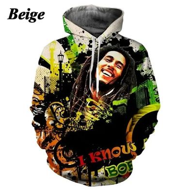 Bob Marley Raggie 3D Druck Rock Sweatshirt Wailing Wailers B Hoodies Pullover Jacket