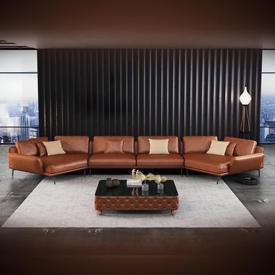 Ecksofa Italienische Möbel Wohnzimmer Couch Polster Luxus Sofa Eckgarnitur Leder