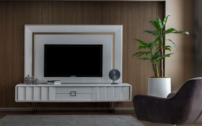 Luxus WohnWand Wohnzimmer TV Rahmen RTV Wände Schrank Modern