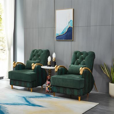 Armchair Modern Real Wood Stainless Steel Luxury Furniture Relax Armchairs New