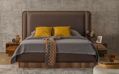 Modern Schlafzimmer Set Bett + 2x Nachttische Design Möbel 3 tlg. Neu