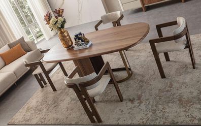 Esszimmer Set Luxus 6x Stühle Esstisch Essgruppe Garnitur Lehnstühle Modern Neu