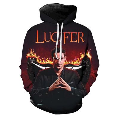Lucifer 3D Druck beliebte im Harajuku Groben 2XS-5XL Hoodies Pullover Jacket