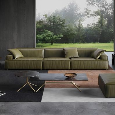 Ledersofa 6 Sitzer xxl Couch Big Sofa Lümmel Couchen Sofas Couchen Garnituren