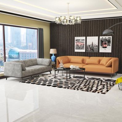 Sofagarnitur 4 + 3+2 Ledersofa Couch Wohnlandschaft Garnitur Design Modernes Sofa