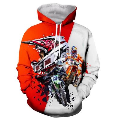 Motorrad 3D Druck Motocross Sweatshirt cooler die Strabe Hoodies Pullover Jacket
