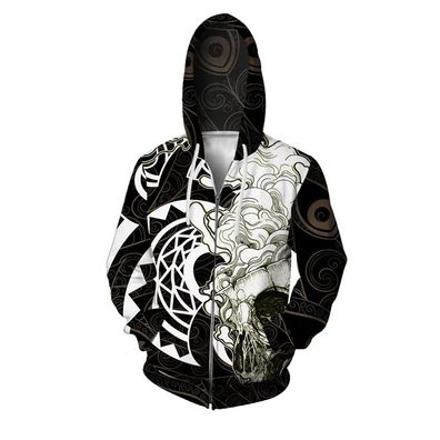 Kapuzen Totenkopf Sichelmotiv cooler 3D Druck er lange armel Hoodies Pullover Jacket