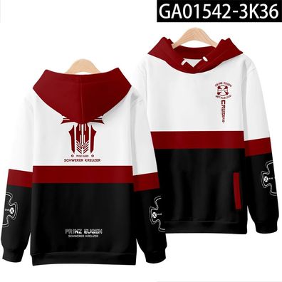 Azur Lane Cosplay 3D Druck Anime Sweatshirt Harajuku Hoodies Pullover Jacket