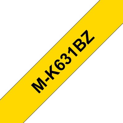 Schriftband M-K631 (nicht lam.) Schwarz auf Gelb 12mm x 8m