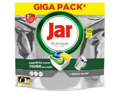 Jar Platinum Lemon All In One Geschirrspüler Kapseln 125pcs