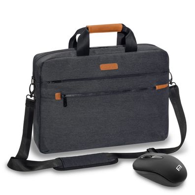 PEDEA Notebooktasche ZollELEGANCEZoll Pro 43,9cm (17,3Zoll) grau + Maus