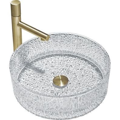 Mexen Dema Aufsatzwaschbecken aus Glas 39 x 39 cm, transparent - 24043900