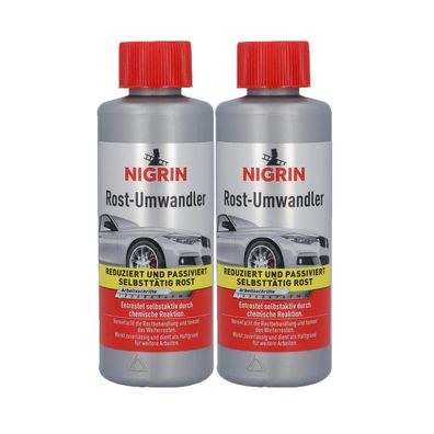 2x NIGRIN 74032 Auto Rostumwandler Rostlösend Rostentferner Selbstaktiv Rost