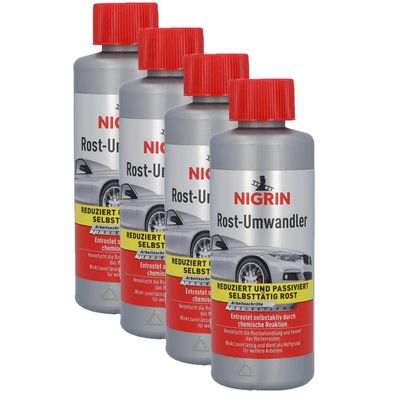 4x NIGRIN 74032 Auto Rostumwandler Rostlösend Rostentferner Selbstaktiv Rost