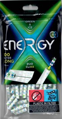 Energy Duo Clixx Filter Green Ice 100Stk