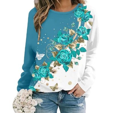 Sweatshirt Blu muster 3D Print im heiten Woman Clothing Hoodies Pullover Jacket