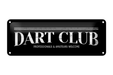 Blechschild the Dart Club Amateurs welcome, 2 vers Größen, Hobby Sport