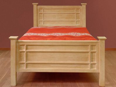 Bett Massivholz Duett 100 x 200 cm Pinie karamell