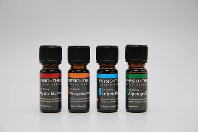 Duftöl-Set, 4 x à 10ml Aromatherapie für Sauna & Infrarotkabine