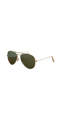 Ray-Ban RB3025 L0205 Aviator Sonnenbrille Gold Grün