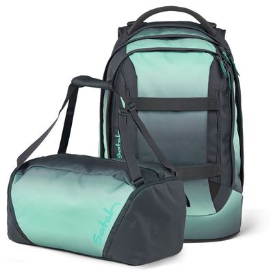 satch pack Set aus pack + Sporttasche PakDuf-25, Gradient Mint, Mädchen & Jungen