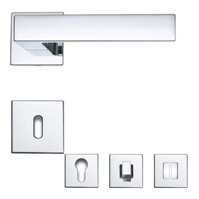 Linea Cali Corner Zincral Türdrücker Rosettengarnitur chrom poliert