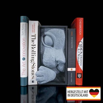 Buchstütze Katze - Charmante 3D-Druck-Dekoration aus Deutschland