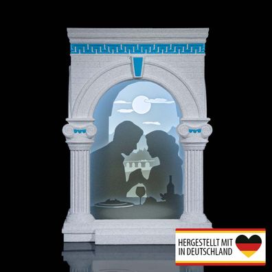 Diorama Tischlampe Dinner - romantische Tischlampe aus 3D-Druck