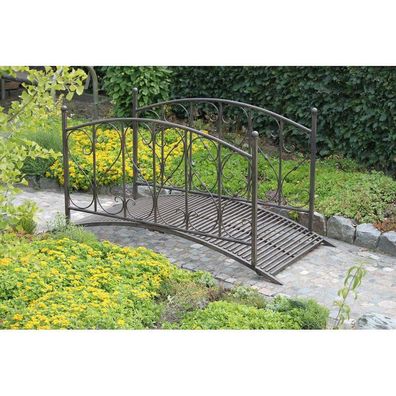 Gartenbrücke Dukano, Metall, Rost-Optik