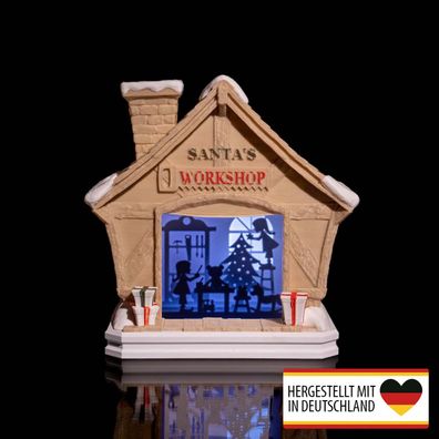 Diorama Tischlampe Wichtel - stimmungsvolle Wichtelwerkstatt aus 3D-Druck