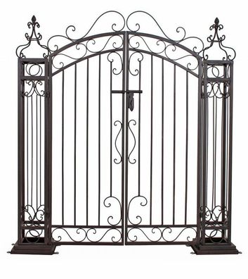 Gartenpforte Eingangstor Metall in Antik Optik Gartentür