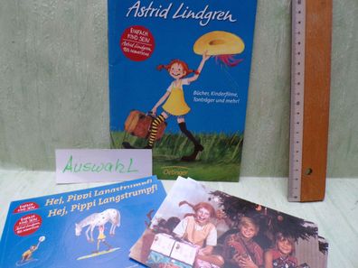 Die Welt von Astrid Lindgren Werbeheft Postkarte Stickerbogen 100. Geburtstag 2007