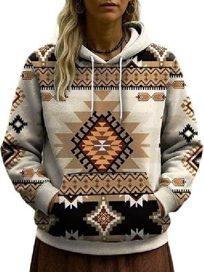 Retro Kapuze 3D Print geometrischen Grafiken abstraktem Design Hoodies Pullover Jacke