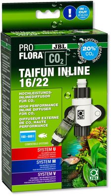 JBL ProFlora Co2 Taifun Inline 16/22 Co2 Diffusor zur Montage im Filterschlauch