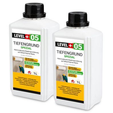 Tiefengrund 2L Spezial Grundierung mit Kaliwasserglas unter Flüssigfolie L+05